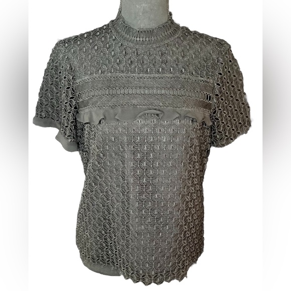 Zara Tops - 🤩 NEW ITEM! ZARA Eyelet Lace Top Blouse Cottagecore Romantic Embroidered